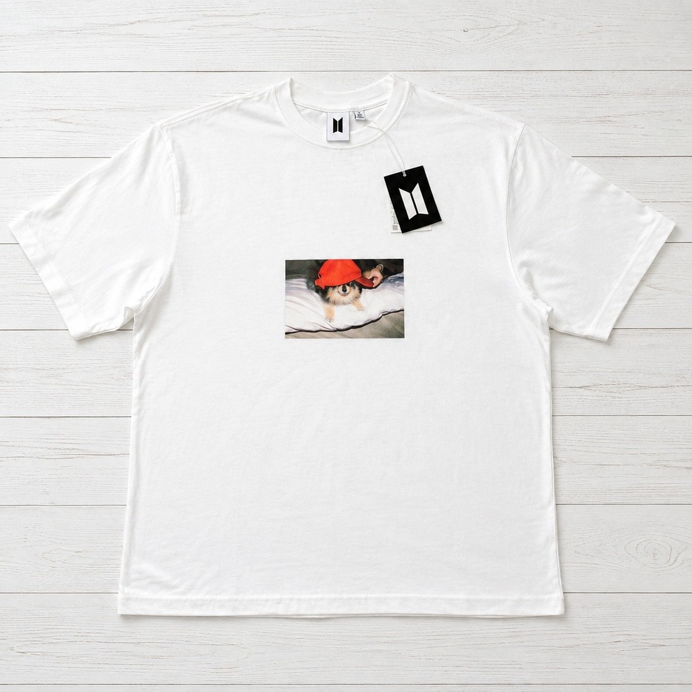 BTS V Kim Taehyung Layover Yeontan Official Merch Oversized T-Shirt White M NWT